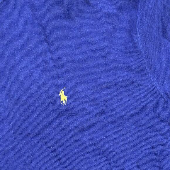 Polo Ralph Lauren Men Size 2XLT Purple Long Sleeve Cotton Zip Sweater Pony Logo - Picture 4 of 6